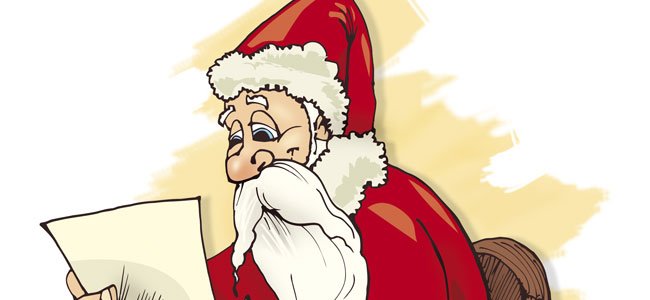 Papá Noel lee carta