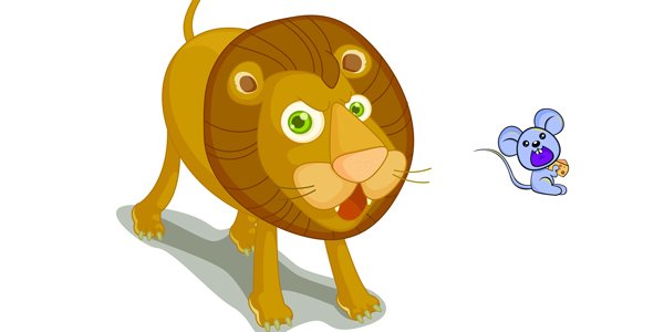 fábula del ratón y el león